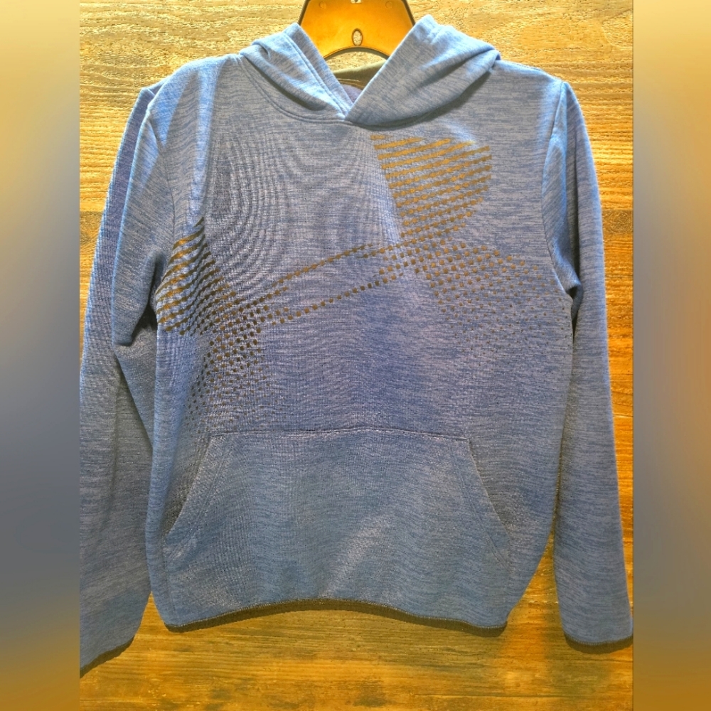Under Armour kid fleece pullover hooded large graphic logo sweatshirt sz XL